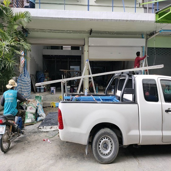 ติดตั้งประตูม้วนระบบมือดึง ติดตั้งประตูม้วนระบบมือดึง