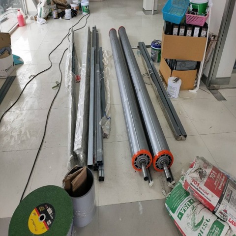 ชุดเพลาประตูม้วนระบบมือดึง